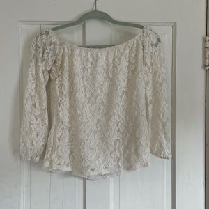 Off the shoulder lace blouse